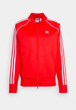 Adidas Originals Superstar Tracktop - Blouson Bomber - Vivid Red -ASOS 9c2eb0f4c6ac46acb8baeac2cf780e6c