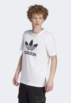Adidas Originals Trefoil Unisex - T-Shirt Imprimé - White Black