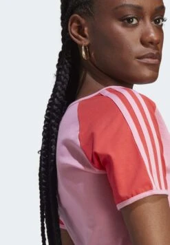 Adidas Originals Short - T-Shirt Imprimé - Semi Pink Glow/Real Coral -ASOS 9e2410279cbd4aedaaf1397490ec45d5