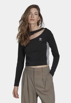 Adidas Originals Cut Out - T-Shirt À Manches Longues - Black