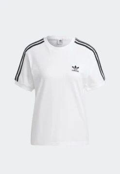 Adidas Originals Classics 3 Stripes - T-Shirt Imprimé - White -ASOS 9ec8ad3432c3411a9d51dc56d50f46d5