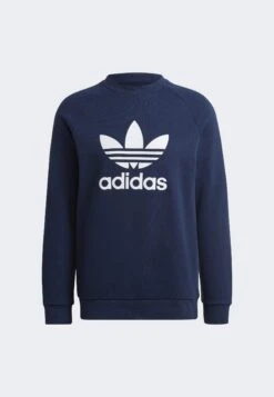 Adidas Originals Trefoil Crew - Sweatshirt - Blue -ASOS a26b4981f76146c2ae8e23da53078323