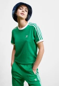 Adidas Originals 3 Stripes Tee - T-Shirt Imprimé - Green