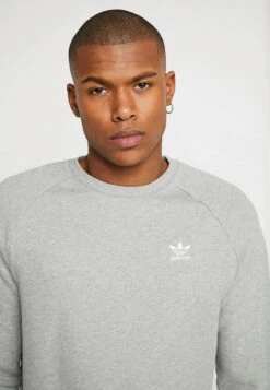 Adidas Originals Essential Crew - Sweatshirt - Medium Grey Heather -ASOS a4d72c9f8fd647c7a178da11b694b7ec