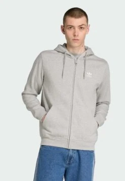 Adidas Originals Sweat Zippé - Medium Grey Heather White