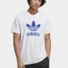 Adidas Originals Trefoil Unisex - T-Shirt Imprimé - White Semi Lucid Blue