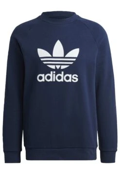 Adidas Originals Trefoil Crew - Sweatshirt - Blue -ASOS a8db4803d13446f8aba1d4c6b8223a61