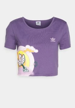 Adidas Originals Short Tee - T-Shirt Imprimé - Tech Purple -ASOS a99934f7633c40b788732b639f430b40