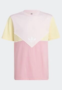 Adidas Originals Tee Junior Unisex - T-Shirt Imprimé - Easy Pink/Almost Yellow/Bliss Pink -ASOS aa304e9d02ed46e89bb3b161309949f0