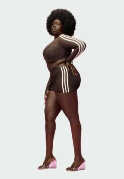 Adidas Originals Overlay Swim - Haut De Bikini - Dark Brown -ASOS ab8298de69c845ec8625f56824705636