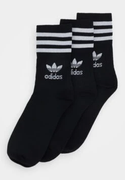 Adidas Originals Mid Cut Unisex 3 Pack - Chaussettes - Black/White