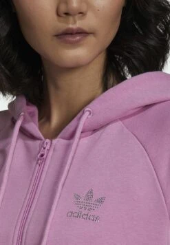 Adidas Originals Sweat Zippé - Pink -ASOS af79ae5e5bb54a4d90bab5ec465c8eea