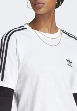 Adidas Originals Classics 3 Stripes - T-Shirt Imprimé - White -ASOS b05d34c2736e4238a79c304a13f4f362