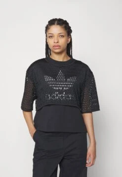 Adidas Originals Big Logo Tee 2 In 1 - T-Shirt Imprimé - Black -ASOS b1cf243d97e9464f85d487a9077b352c