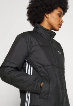 Adidas Originals Short Puffer Midweight Jacket - Veste Mi-Saison - Black -ASOS b2b8dd20c44349b588d7973c62351d73