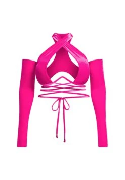 Adidas Originals Ivy Park Crisscross Plus Size - Haut De Bikini - Shock Pink -ASOS b3fc9c5b8bb64510aa3d857ea8fac347