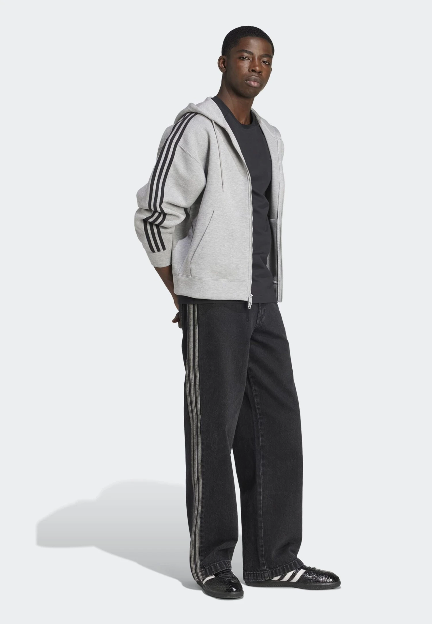 Adidas Originals SPACER - Sweat Zippé - Medium Grey Heather 2 Adidas Originals SPACER - Sweat Zippé - Medium Grey Heather – Image 2