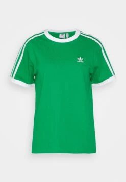 Adidas Originals 3 Stripes Tee - T-Shirt Imprimé - Green -ASOS b747d4a3fa3d41ca8566b6027941f565
