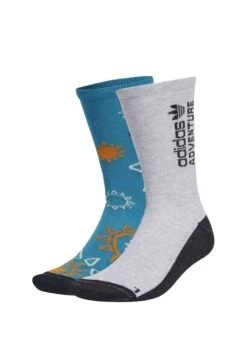 Adidas Originals Adventure 2 -Er-Pack Pairs - Chaussettes - Active Teal Light Grey Heather