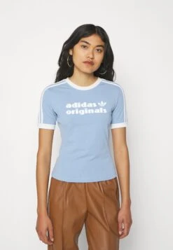 Adidas Originals Tight Logo Tee - T-Shirt Imprimé - Ambient Sky -ASOS b8d8e1d415e04e4a93e76c8a307d1c12