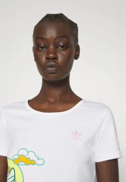 Adidas Originals Short Tee - T-Shirt Imprimé - White -ASOS b919eeb6f9f24a3fa4fc69864140f6a2