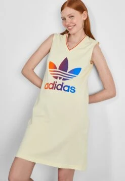 Adidas Originals Adicolor 70S V Neck Dress - Robe De Jour - White