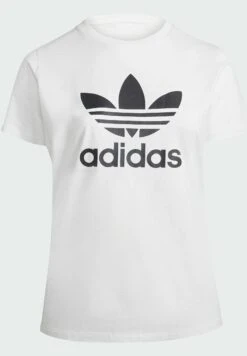 Adidas Originals Trefoil - T-Shirt Imprimé - White -ASOS bef48c2eb88f422a8a79e6edf9082c67