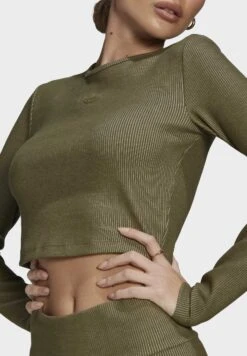 Adidas Originals T-Shirt À Manches Longues - Khaki -ASOS c2e19e4176ca4a20a43e21400a2c12ac