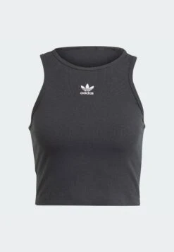 Adidas Originals Essentials Rib Tank Top - Débardeur - Black -ASOS c38fd2cd9497471e92ce367088d23c83