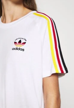 Adidas Originals Stripes Sports Inspired Regular Dress - Robe En Jersey - White/Multicolor -ASOS c418172b87e24827ad64de47f7e58c56