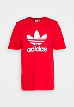 Adidas Originals Trefoil Unisex - T-Shirt Imprimé - Better Scarlet/White -ASOS ca9a058a9c4e41fcb316a7c82275597b