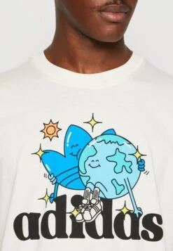 Adidas Originals Friends Tee Unisex - T-Shirt Imprimé - Non-Dyed/Black/Bright Cyan/Screaming Orange -ASOS cb7824277e1e4debb9be5ecd89c1eb7a
