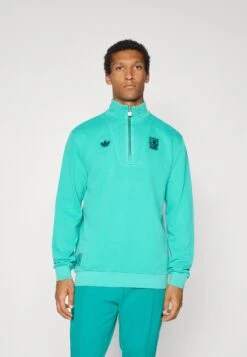 Adidas Originals LIVERPOOL FC ICON HALF ZIP TOP - Article De Supporter D'équipe De Club - Sea Green
