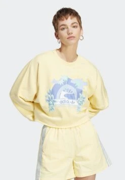 Adidas Originals Crew Graphic - Sweatshirt - Almost Yellow