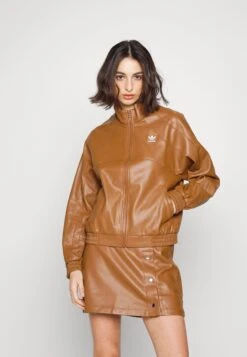 Adidas Originals Jacket - Veste En Similicuir - Wild Brown -ASOS cda31f8643a942df828349ab5271dbff