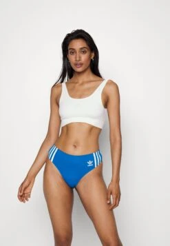 Adidas Originals Wide Side Thong 2 Pack - String - Black/Bluebird