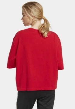 Adidas Originals Houndstooth Trefoil Infill - T-Shirt Imprimé - Better Scarlet