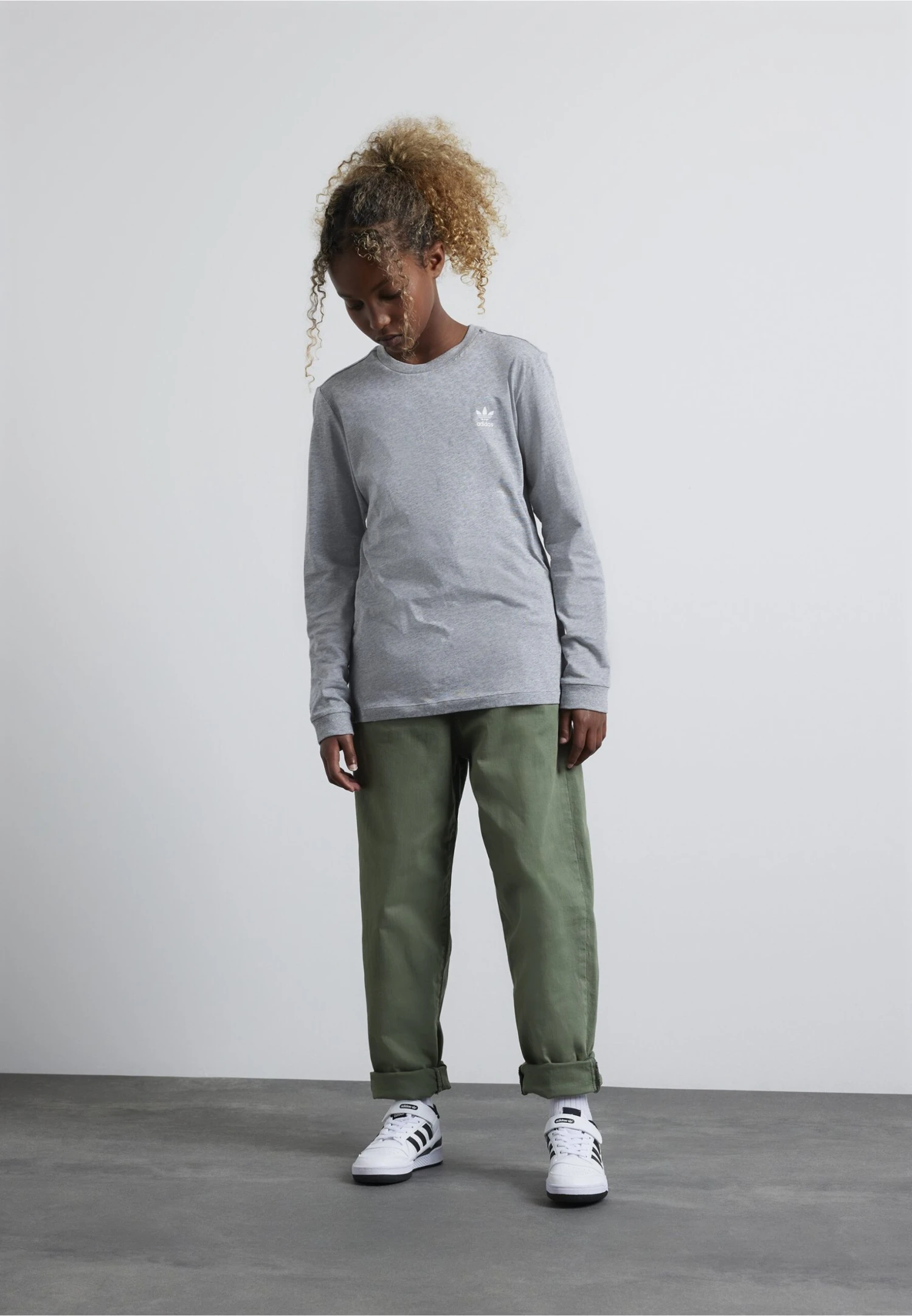 Adidas Originals Tee Junior Unisex - T-Shirt À Manches Longues - Medium Grey Heather/White 2 Adidas Originals Tee Junior Unisex - T-Shirt À Manches Longues - Medium Grey Heather/White – Image 2