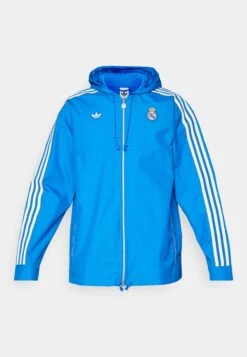 Adidas Originals REAL MADRID ICON PARKA - Article De Supporter D'équipe De Club - Bluebird/white -ASOS cf8b6e1d5f224ffeb303063e80b54021