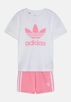 Adidas Originals Short Tee Set - Short - White/Bliss Pink