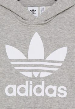 Adidas Originals Trefoil Junior Unisex - Sweat À Capuche - Medium Grey Heather/White -ASOS d32ed3dd55744a8ba8813bfc3f72a35c