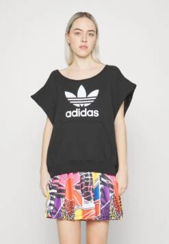 Adidas Originals Always Original Trefoil Hoodie 2-In-1 - T-Shirt Imprimé - Black -ASOS d393f29cc23d400a9a79e280308c96b8