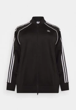 Adidas Originals Tracktop Plus Size - Veste De Survêtement - Black/White -ASOS d3c438a1fc1c4689b4fe313362207820