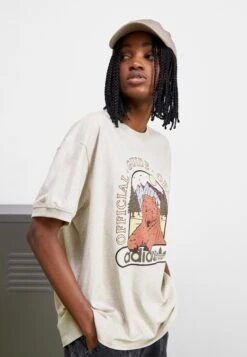 Adidas Originals Tee - T-Shirt Imprimé - Beige Melange