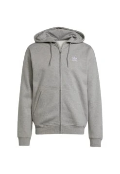 Adidas Originals Sweat Zippé - Medium Grey Heather White -ASOS d63f83c3e1ec481e88b43cc8d9f063e7