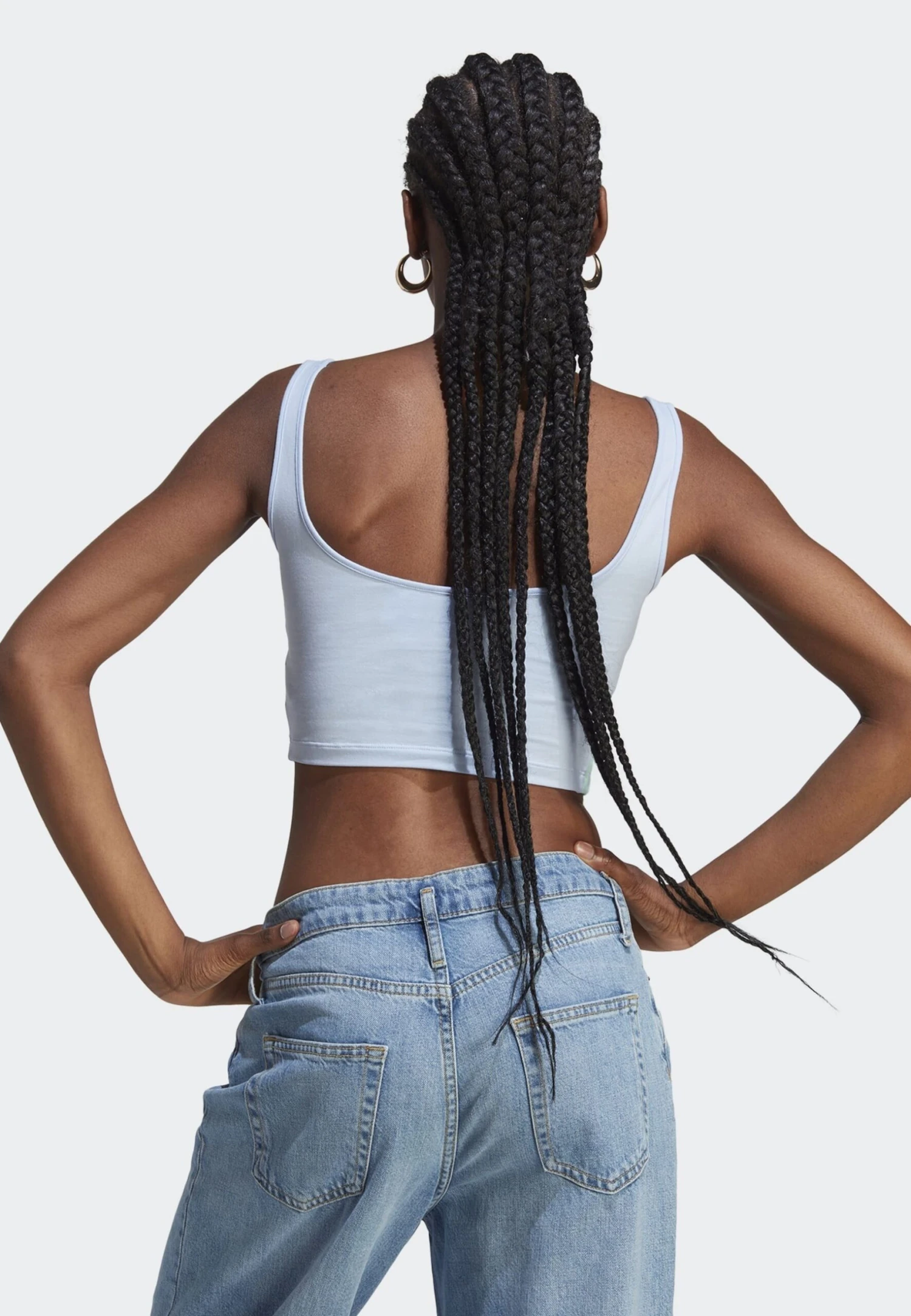 Adidas Originals Island Club Crop Tank - Débardeur - Blue Dawn 2 Adidas Originals Island Club Crop Tank - Débardeur - Blue Dawn – Image 2