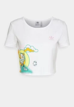 Adidas Originals Short Tee - T-Shirt Imprimé - White -ASOS d8d89a6e6b874a2489496b3981a07f89