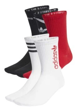 Adidas Originals Graphic Cr 5Pp - Chaussettes - White/Black/Better Scarlet