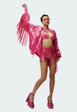 Adidas Originals Ivy Park Sequin - Blouson Bomber - Shock Pink