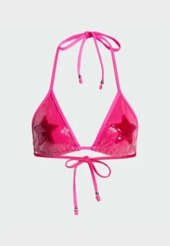 Adidas Originals Ivy Park Sequin Triangle - Haut De Bikini - Shock Pink -ASOS dd48917339aa4616b12e10b2f5f36c9d